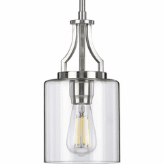 Progress Lassiter 1-Light 60W Mini-Pendant - Brushed Nickel - P500208-009