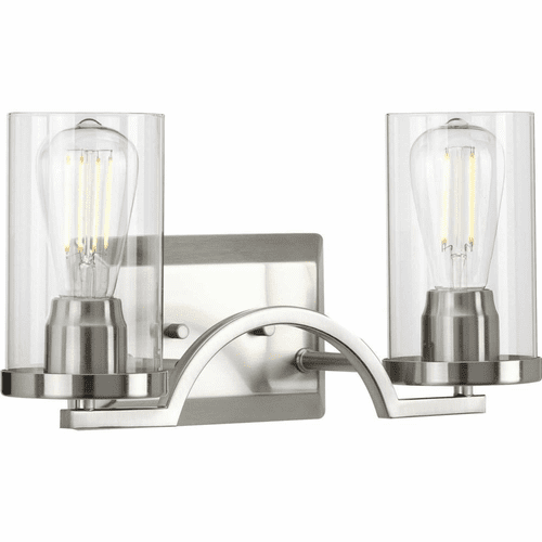 Progress Lassiter 2-Light 60W Bath Vanity - Brushed Nickel - P300257-009