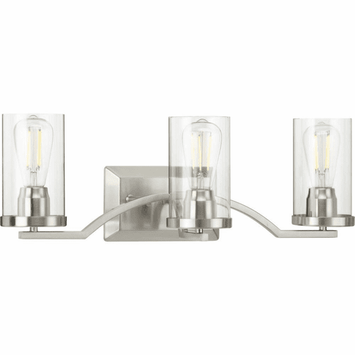Progress Lassiter 3-Light 60W Bath Vanity - Brushed Nickel - P300258-009