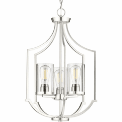 Progress Lassiter 3-Light 60W Foyer Light - Brushed Nickel - P500209-009