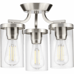 Progress Lassiter 3-Light 60W Semi-Flush Mount - Brushed Nickel - P350149-009 Progress Lassiter 3-Light 60W Semi-Flush Mount - Brushed Nickel - P350149-009