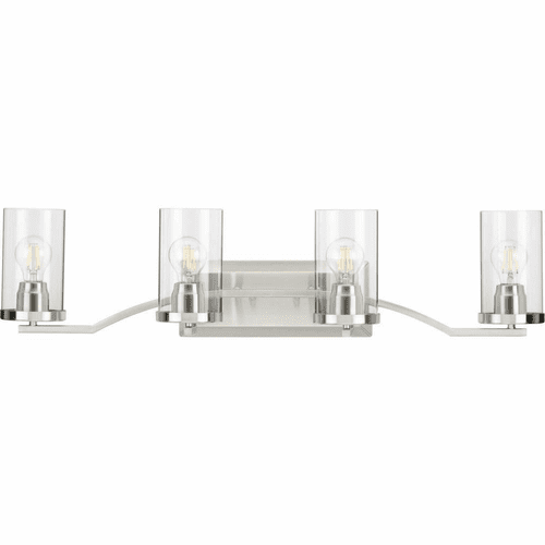 Progress Lassiter 4-Light 60W Bath Vanity - Brushed Nickel - P300259-009