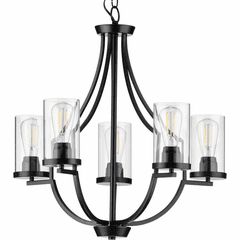 Progress Lassiter 4-Light 60W Chandelier - Black - P400197-031