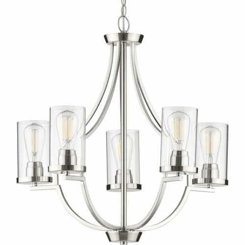 Progress Lassiter 4-Light 60W Chandelier - Brushed Nickel - P400197-009
