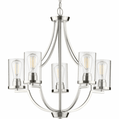 Progress Lassiter 4-Light 60W Chandelier - Brushed Nickel - P400197-009