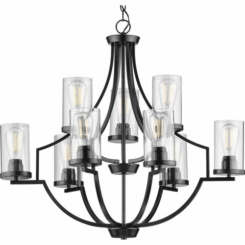 Progress Lassiter 9-Light 60W Chandelier - Black - P400198-031