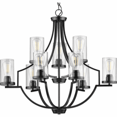 Progress Lassiter 9-Light 60W Chandelier - Black - P400198-031