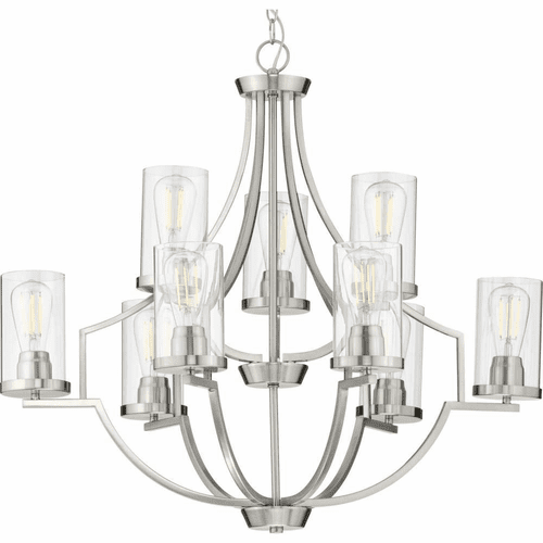 Progress Lassiter 9-Light 60W Chandelier - Brushed Nickel - P400198-009