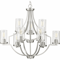 Progress Lassiter 9-Light 60W Chandelier - Brushed Nickel - P400198-009
