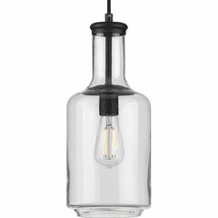 Progress Latrobe 1-Light 60W Pendant - Black - P500229-031