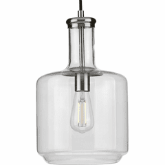 Progress Latrobe 1-Light 60W Pendant - Brushed Nickel - P500230-009