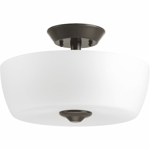 Progress Leap Collection 2-LT 14" Semi-Flush Mount - Antique Bronze - P350060-020