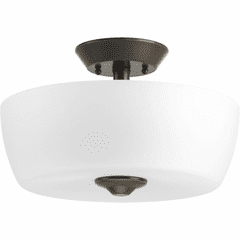 Progress Leap Collection 2-LT 14" Semi-Flush Mount - Antique Bronze - P350060-020 Progress Leap Collection 2-LT 14" Semi-Flush Mount - Antique Bronze - P350060-020