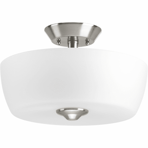 Progress Leap Collection 2-LT 14" Semi-Flush Mount - Brushed Nickel - P350060-009