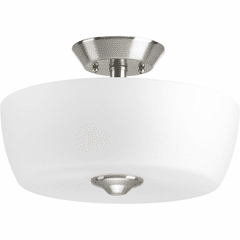 Progress Leap Collection 2-LT 14" Semi-Flush Mount - Brushed Nickel - P350060-009