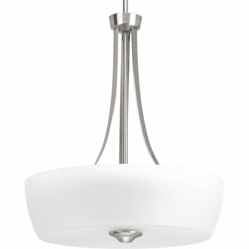 Progress Leap Collection 3-LT Inverted Pendant - Brushed Nickel - P500030-009