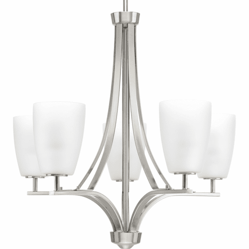 Progress Leap Collection 5-LT Chandelier - Brushed Nickel - P400043-009