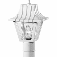 Progress Mansard 1-LT Outdoor Post Lantern - White - P5414-30