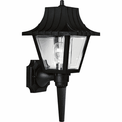 Progress Mansard Collection 1-LT Outdoor Wall Lantern - Black - P5815-31