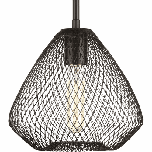 Progress Mesh Collection 1-LT Mini-Pendant - Antique Bronze - P5337-20