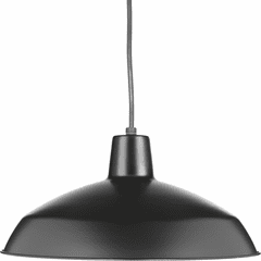 Progress Metal Shade Collection 1-LT Pendant - Black - P5094-31