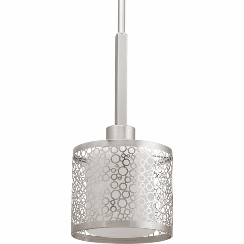 Progress Mingle Collection 1-LT Mini-Pendant - Brushed Nickel - P5038-09
