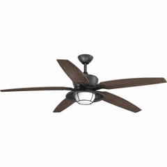 Progress Montague 60" In/Outdoor 5-Blade Ceiling Fan - Forged Black - P2564-8030K