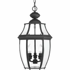 Progress New Haven 3-LT Outdoor Hanging Lantern - Black - P6533-31