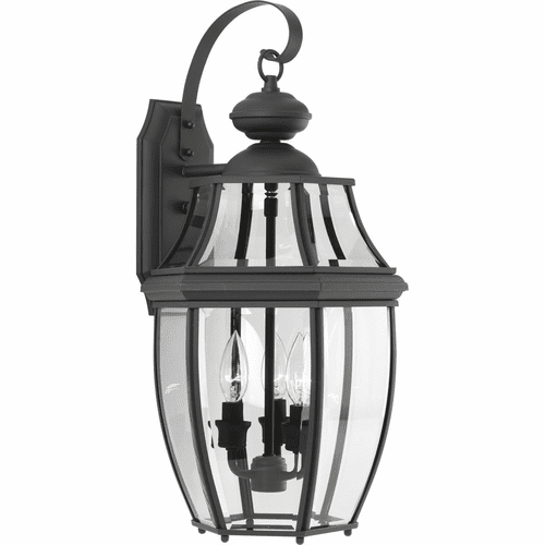 Progress New Haven 3-LT Outdoor Large Wall Lantern - Black - P6612-31