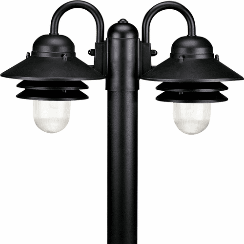 Progress Newport Non-Metallic 2-LT Outdoor Post Lantern - Black - P5493-31