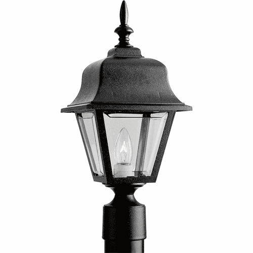 Progress Non-Metallic Incandescent 1-LT Outdoor Post Lantern - Black - P5456-31
