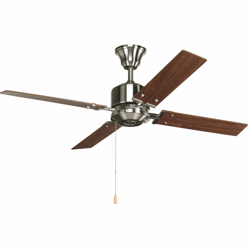 Progress North Park 52" Four-Blade Ceiling Fan - Brushed Nickel - P2531-09
