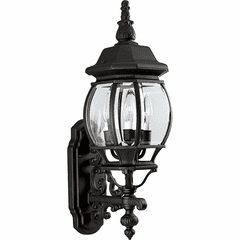 Progress Onion Lantern 3-LT Outdoor Wall Lantern - Textured Black - P5700-31