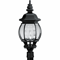 Progress Onion Lantern 4-LT Outdoor Post Lantern - Textured Black - P5401-31