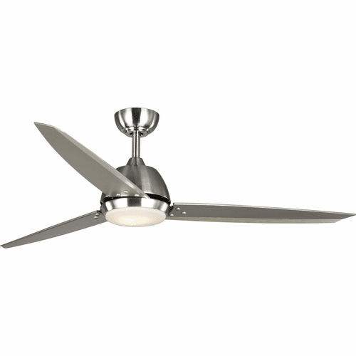 Progress Oriole 60" 3-Blade Ceiling Fan w/LED Light - Brshd Nickel - P2592-0930K