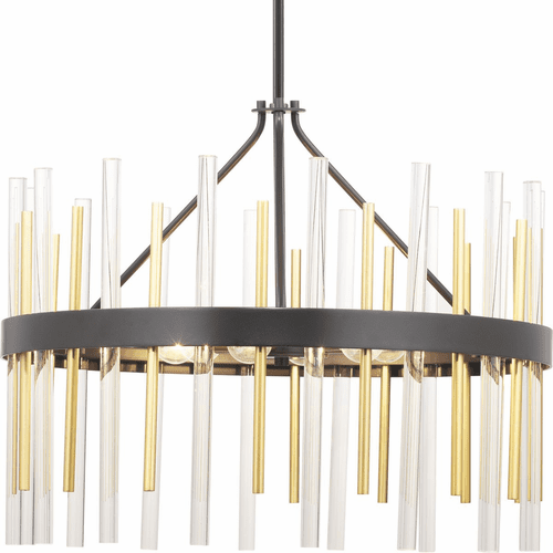 Progress Orrizo Collection 6-LT Chandelier - Black - P400176-031