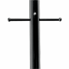 Progress Outdoor 7' Aluminum Post w/Ladder Rest - Black - P5392-31PC