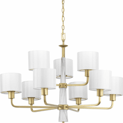 Progress Palacio Collection 9-LT Chandelier - Vintage Gold - P400099-078