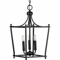 Progress Parkhurst 3-Light 60W Foyer Light - Black - P500213-031