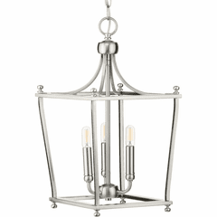 Progress Parkhurst 3-Light 60W Foyer Light - Brushed Nickel - P500213-009