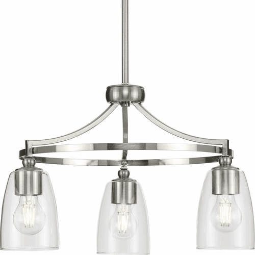 Progress Parkhurst 3-LT Chandelier - Brushed Nickel - P400295-009