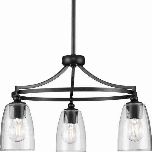 Progress Parkhurst 3-LT Chandelier - Matte Black - P400295-31M
