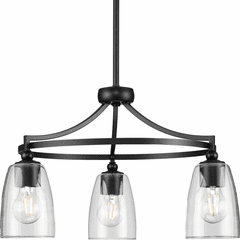 Progress Parkhurst 3-LT Chandelier - Matte Black - P400295-31M