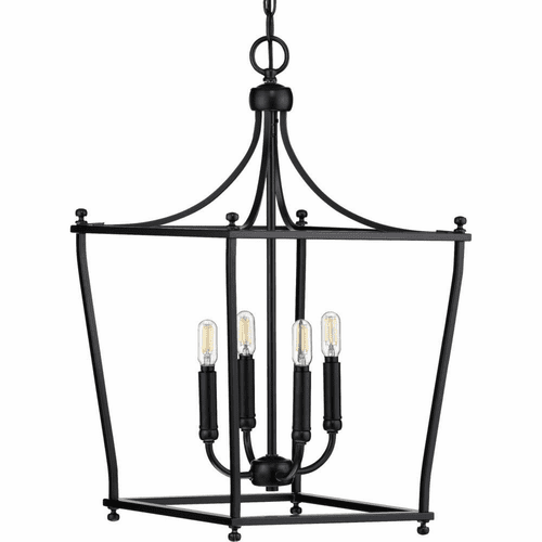 Progress Parkhurst 4-Light 60W Foyer Light - Black - P500214-031