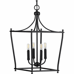 Progress Parkhurst 4-Light 60W Foyer Light - Black - P500214-031