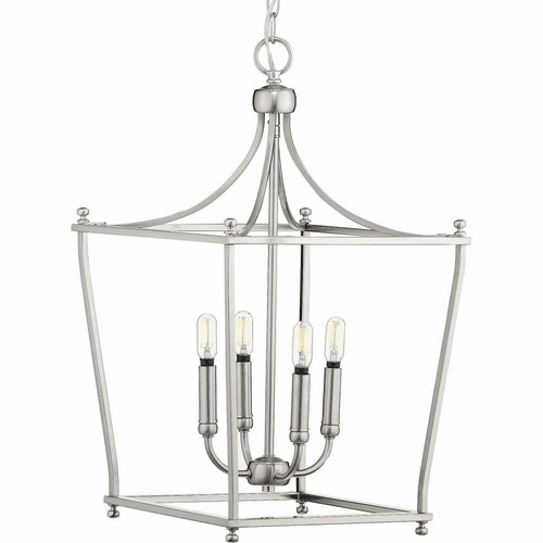 Progress Parkhurst 4-Light 60W Foyer Light - Brushed Nickel - P500214-009