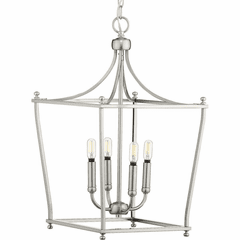 Progress Parkhurst 4-Light 60W Foyer Light - Brushed Nickel - P500214-009