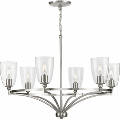 Progress Parkhurst 6-LT Chandelier - Brushed Nickel - P400297-009