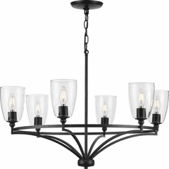 Progress Parkhurst 6-LT Chandelier - Matte Black - P400297-31M