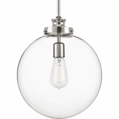 Progress Penn Collection 1-LT Large Pendant - Polished Nickel - P5328-104
